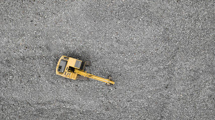 top view of excavator on the construction site © cicerocastro
