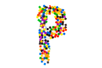 Alphabet on white background