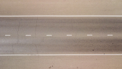 Top down aerial view of transportation highway overpass, ringway, roundabout