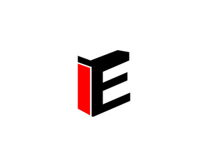 e letter 3d logo