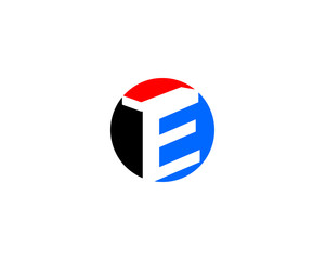 e letter circle logo