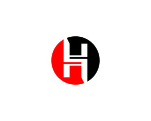 h letter circle logo