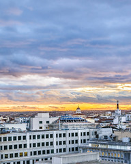 Fototapeta premium Aerial View Madrid Cityscape