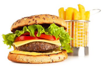 Delicious grilled burgers