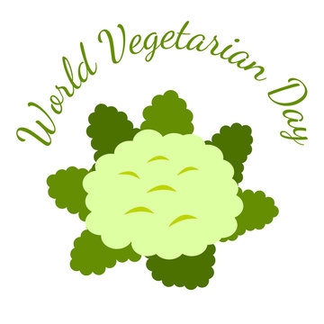 World Vegetarian Day. Vegetables - Cauliflower
