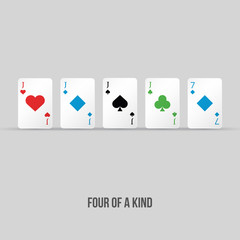 Poker Card Hand - Four of a kind
