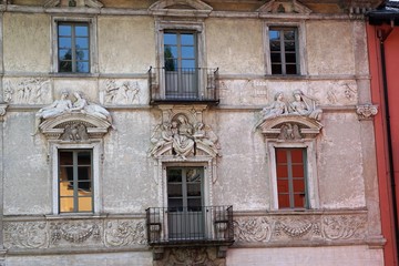 Stadt Ascona in der Schweiz in Tessin im Sommer