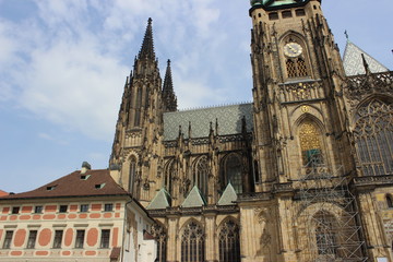 Fototapeta na wymiar Prague St.Vaclav Cathedral