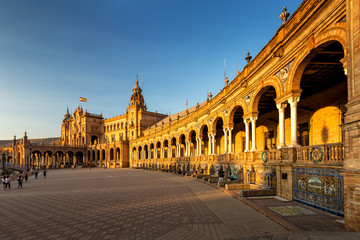 Fototapeta premium Great city scape in Seville , Spain