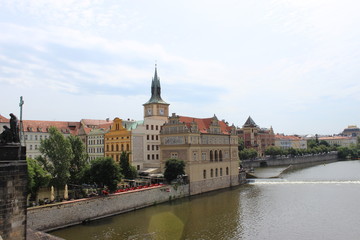 Fototapeta na wymiar Prague bridge view