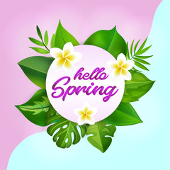 Hello Autumn greeting card with a Heart of Autumn leaves isolated on white. Fall design template, print for t-shirt.