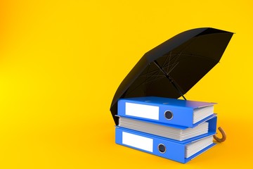 Umbrella with ring binders