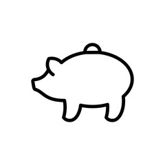 Moneybox line icon. Piggy bank icon. Piggy bank line icon for web site and app