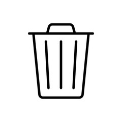 Web line icon. Trash can