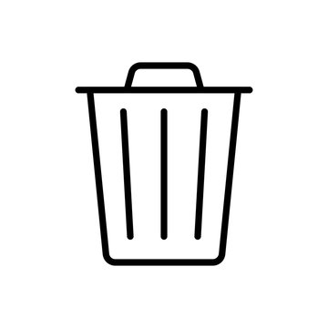 recommend clip art: Web line icon. Trash can