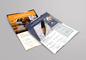 Flyer Layout with Large Header Photo Placeholder