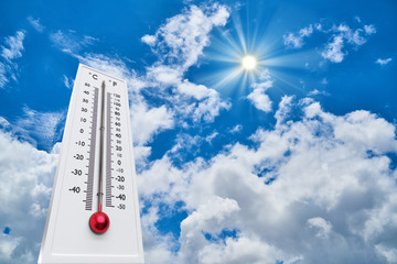 Thermometer low temperatures under zero.