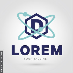 Atom Letter D Logo/Icon 