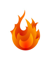 Fire icon. For design, fire icon object, icon, symbol - stock vector