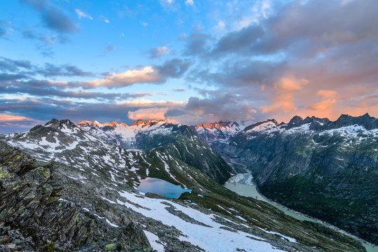 Sunrise on the Switzerland Mountains