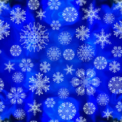 Seamless snowflakes pattern