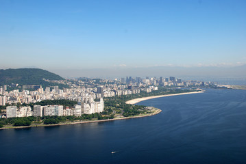 Fototapeta premium Flamengo Park aerial view from sugarloaf