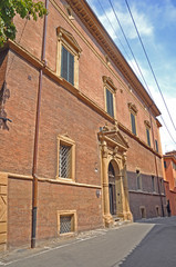 Fototapeta na wymiar Bologna, Italy, Boncompagni palace in Belmonte street.