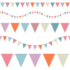5 Seamless Buntings Retro