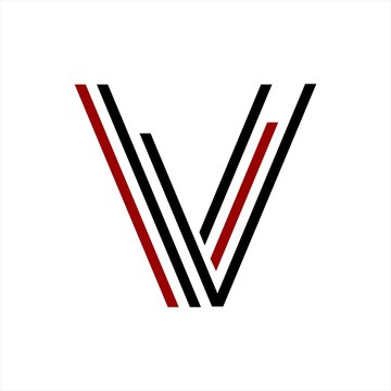 VV, VL, VI, VVV, VII, VLL initials line art geometric company logo