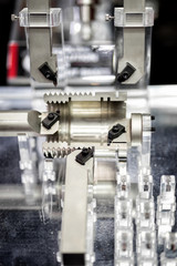 Industrial milling metal cutting tool with high precision work piece