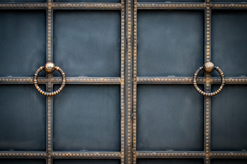wrought-iron gates, ornamental forging, forged elements close-up