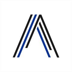 AA, AL, AI, AAL initials line art geometric company logo