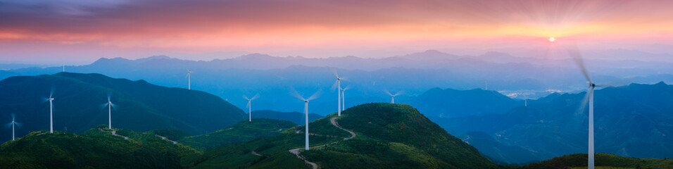 Wind turbines on the mountain