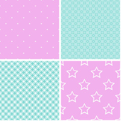Vector set of 4 background patterns