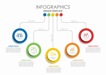 Naklejka premium Infographic design template with place for your data. Vector illustration.