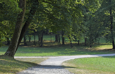 wege  im landschaftspark schönbusch bei aschaffenburg