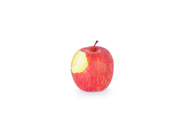 red apple on white background