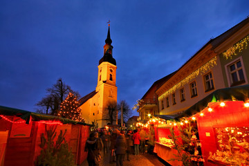 Luebbenau Weihnachtsmarkt  - Luebbenau christmas market by night