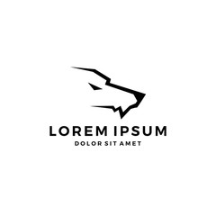 wolf head fang logo icon simple minimal minimalist