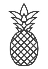 Fototapeta premium Pineapple icon on white background. Vector illustration