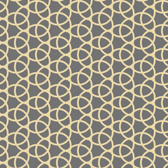 Seamless golden ornament. Modern background. Geometric modern pattern