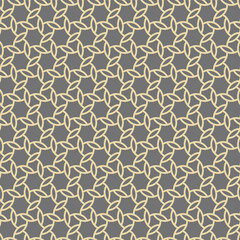 Seamless golden ornament. Modern background. Geometric modern pattern