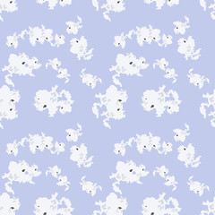 UFO military camouflage seamless pattern in light violet, milk white and different shades of grey color