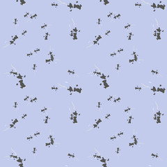 UFO military camouflage seamless pattern in light violet and different shades of grey color