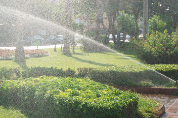 Automated watering system in the Park