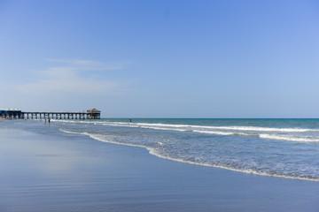 Wooden pier at the ocean