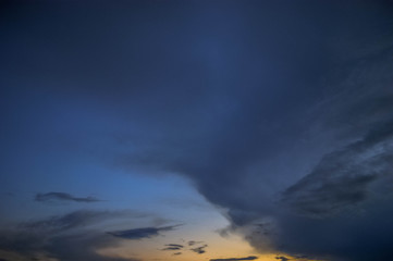 Evening sky near to Sun