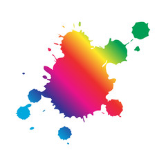 Obraz na płótnie Canvas Colorful ink blob design