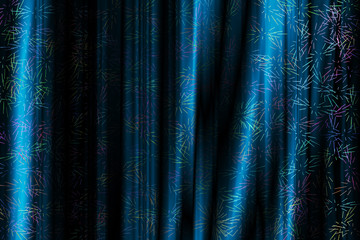 Blue colored curtain effect texture