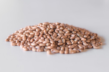 beans in a white background